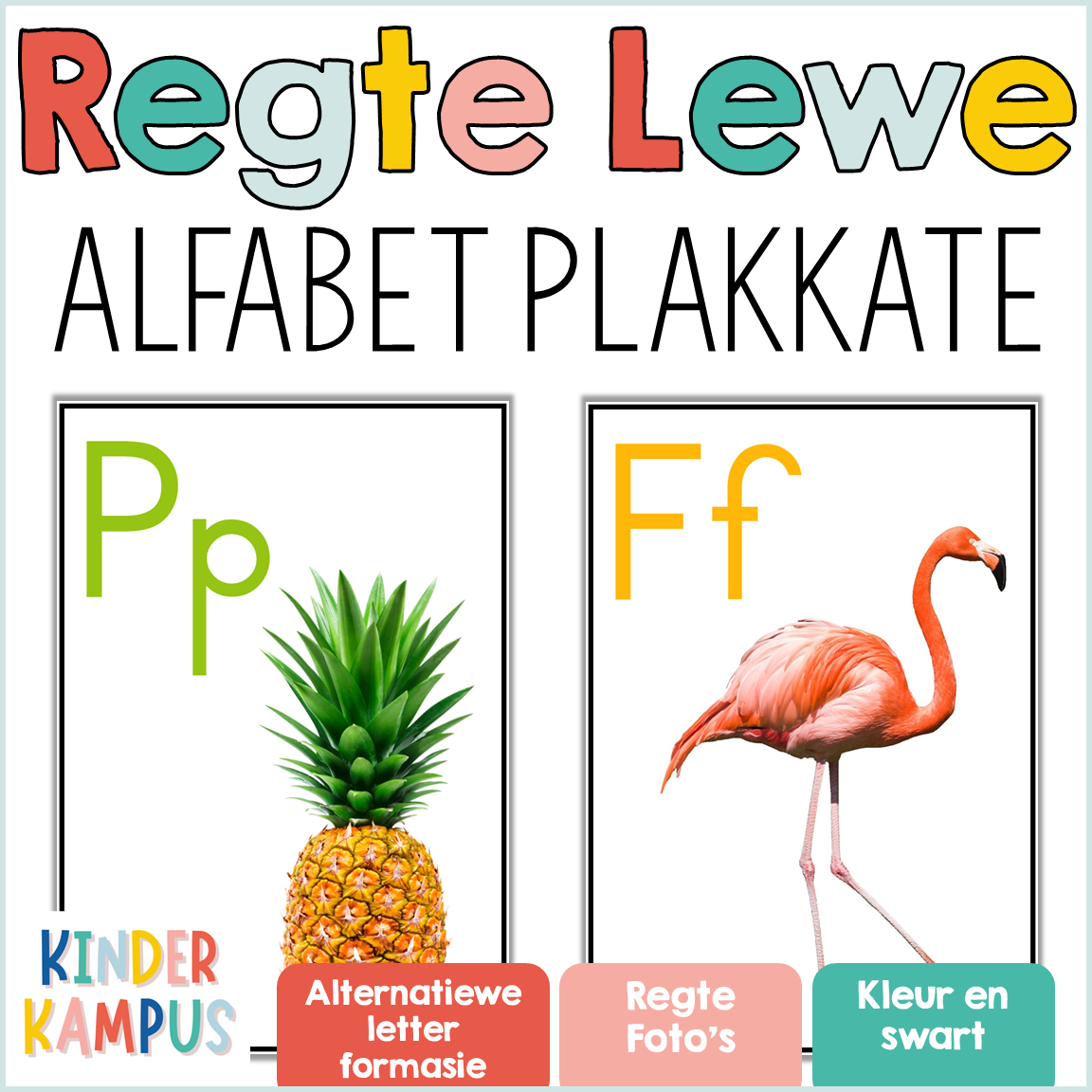 Regte Lewe Alfabet Plakkate