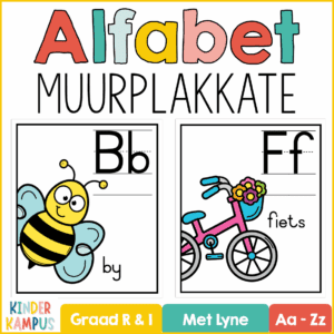 Alfabet Plakkate | Inkleurboekie | Gelynde Lettertipe