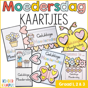 Moedersdagkaartjies | Handwerk en Skryfaktiwiteite | Knip en Plak | Kuns