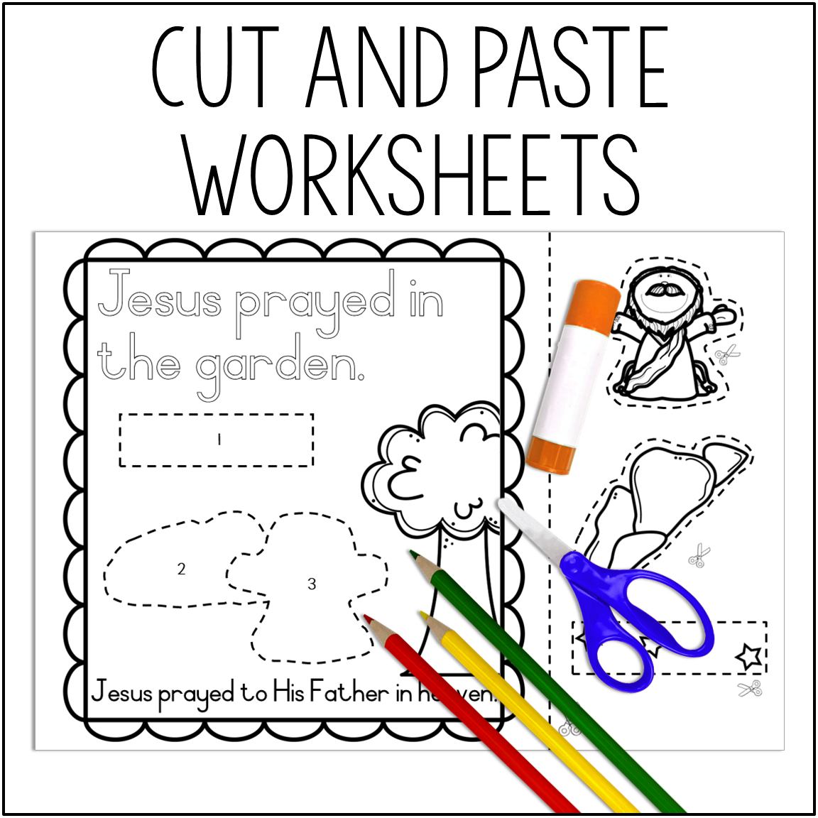 The Easter Bible Story | Worksheets and Crowns | Cut-and-Paste - Image 2